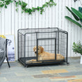Load image into Gallery viewer, Metal Dog Cage Kennel Locking Door & Wheels Removable Tray Openable Top For Large Pets 109.5 x 71 x 78 cm