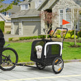 Load image into Gallery viewer, 2 in 1 Dog Bike Trailer, Pet Cargo, Pet House with Safety Leash, Hitch, Quick-Release Wheels, Flag, Reflectors, Cushion, Dog Wagon for Small Dogs, Grey