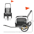 Load image into Gallery viewer, 2 in 1 Dog Bike Trailer, Pet Cargo, Pet House with Safety Leash, Hitch, Quick-Release Wheels, Flag, Reflectors, Cushion, Dog Wagon for Small Dogs, Grey