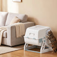 Load image into Gallery viewer, Cat Litter Box with Lid, Enclosed Cat Litter Box with Deodorization Bag & Drawer Pan, High Sides & Flip-to-Clean, Multi-Entry Design, Odor Control, Light Blue