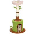 Load image into Gallery viewer, Cat Tree for Indoor Kittens, 88cm Flower Cat Tower with Condo & Bed, Scratching Post, 2 Toy Balls and 2 Crinkle Leaves, Kitty Activity Centre for Playing and Resting