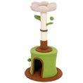 Load image into Gallery viewer, Cat Tree for Indoor Kittens, 88cm Flower Cat Tower with Condo & Bed, Scratching Post, 2 Toy Balls and 2 Crinkle Leaves, Kitty Activity Centre for Playing and Resting
