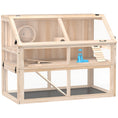 Load image into Gallery viewer, Wooden Hamster Cage, 3 Tier Small Animal Cage with Detachable 12.4" Deep Bottom, Hut, Seesaw, Exercise Wheel, Ramps, Hamster Habitat for Dwarf, Gerbil, 37" x 21" x 30"