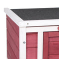 Load image into Gallery viewer, Wooden Rabbit Hutch Outdoor, Guinea Pig Hutch, Rabbit Hideaway, Cat House, Bunny Cage Small Animal House with Openable Roof, 51 x 42 x 43 cm, Red