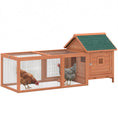 Load image into Gallery viewer, 72" Chicken Coop, Wooden Hen House for 2 Chickens, Poultry Cage with Run, Nesting Box, Removable Tray, Waterproof Roof, Ramp, Perch,Duck House Rabbit Hutch, Orange