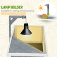 Load image into Gallery viewer, Wooden Tortoise House with Storage Shelf, Tortoise Enclosure Habitat with Clear Windows, Lamp Holder, Openable Top, Built-in Tray, for Indoor Use, Grey