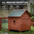Load image into Gallery viewer, 72" Chicken Coop, Wooden Hen House for 2 Chickens, Poultry Cage with Run, Nesting Box, Removable Tray, Waterproof Roof, Ramp, Perch,Duck House Rabbit Hutch, Orange
