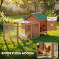 Load image into Gallery viewer, 72" Chicken Coop, Wooden Hen House for 2 Chickens, Poultry Cage with Run, Nesting Box, Removable Tray, Waterproof Roof, Ramp, Perch,Duck House Rabbit Hutch, Orange