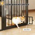 Load image into Gallery viewer, Dog Playpen, 30"H Pet Playpen, 8 Panels Puppy Exercise Pen Heavy Duty with Dog Gate & Cat Door, Indoor Outdoor Foldable Portable Dog Fence for Small & Medium Dogs