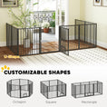 Load image into Gallery viewer, Dog Playpen, 30"H Pet Playpen, 8 Panels Puppy Exercise Pen Heavy Duty with Dog Gate & Cat Door, Indoor Outdoor Foldable Portable Dog Fence for Small & Medium Dogs
