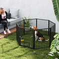 Load image into Gallery viewer, Dog Playpen, 30"H Pet Playpen, 8 Panels Puppy Exercise Pen Heavy Duty with Dog Gate & Cat Door, Indoor Outdoor Foldable Portable Dog Fence for Small & Medium Dogs