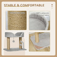 Load image into Gallery viewer, Cat Tree, 16.5" Small Cat Tower Condo for Indoor Cats with Jute Scratching Posts, Top Perch, Dangling Balls, Cat Activity Centre, Grey