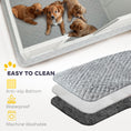 Load image into Gallery viewer, PawHut Whelping Box for Dogs with Waterproof Whelping Pad, Dog Whelping Pen with Clear Panels, Adjustable Entrance, Double Room, Non-slip Foot Pads, for Small Dogs, 33.1" L x 31.5" W x 18.9" H