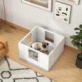 Load image into Gallery viewer, PawHut Whelping Box for Dogs with Waterproof Whelping Pad, Dog Whelping Pen with Clear Panels, Adjustable Entrance, Double Room, Non-slip Foot Pads, for Small Dogs, 33.1" L x 31.5" W x 18.9" H