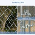 Load image into Gallery viewer, PawHut Large Dog Kennel Outside, Heavy Duty Dog Cage, Outdoor Fence Dog Run with Galvanized Chain Link, Secure Lock, 15.1' x 15.1' x 6