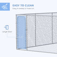 Load image into Gallery viewer, PawHut Large Dog Kennel Outside, Heavy Duty Dog Cage, Outdoor Fence Dog Run with Galvanized Chain Link, Secure Lock, 15.1' x 15.1' x 6