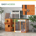 Load image into Gallery viewer, PawHut Catio Outdoor Cat Enclosure, Large Wood Kitten Cat House Enclosure with 3-Level Design, Weatherproof Roof, Big Hiding Areas, Multiple Platforms, Resting Box, 45"H, Orange