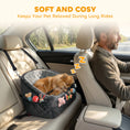 Load image into Gallery viewer, Dog Car Seat for Small Breeds Under 10kg, Dog Booster Seat Detachable Washable with Seat Belt, Thick Cushion, Portable Pet Travel Bed with Storage Pockets, Grey