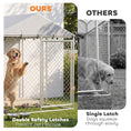 Charger l'image dans la visionneuse de la galerie, Outdoor Dog Kennel Dog Run with Water and UV Resistant Cover for Small and Medium Sized Pets, 6.6' x 6.6' x 6.6', Silver