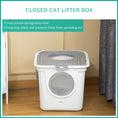 Load image into Gallery viewer, Cat Litter Box, Enclosed Kitty Litter Box with Front Entrance, Top Exit, Scoop, Easy Cleaning Pet Toilet for Cats, White