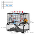 Load image into Gallery viewer, Hamster Cage, Gerbil Cage with Glass Basin, Tunnel Tube System, Ramps, Platforms, Hut, Exercise Wheel, Water Bottle, Dish, for Syrian and Dwarf Hamsters, 24" x 16" x 22"