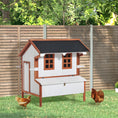 Load image into Gallery viewer, PawHut 47" Chicken Coop Wooden Chicken House Rabbit Hutch Raised Poultry Cage Portable Hen Pen Backyard with Nesting Box and Handles