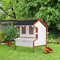 Load image into Gallery viewer, PawHut 47" Chicken Coop Wooden Chicken House Rabbit Hutch Raised Poultry Cage Portable Hen Pen Backyard with Nesting Box and Handles