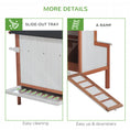 Load image into Gallery viewer, PawHut 47" Chicken Coop Wooden Chicken House Rabbit Hutch Raised Poultry Cage Portable Hen Pen Backyard with Nesting Box and Handles