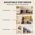 Load image into Gallery viewer, Pet Stairs, Cat Stairs with 2/3/4-Step Flexible Setup for Bed, Sofa, Pet Steps with Scratching Posts for Indoor Cats/Dogs to Climb High Bed and Couch, Gray