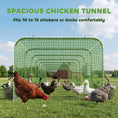 Load image into Gallery viewer, Extra Long Chicken Tunnel for Outside, 354" x 39" Galvanized Steel Chicken Run with Nylon Netting, 10 Arches for 10-15 Chickens or Ducks, Backyard Farm Yard, Silver