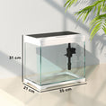 Load image into Gallery viewer, 17L Fish Tank, Glass Aquarium with Filter System, LED Light, Water Pump, Fish Tank Starter Kits for Betta, Goldfish, Shrimps, White