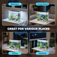 Load image into Gallery viewer, 17L Fish Tank, Glass Aquarium with Filter System, LED Light, Water Pump, Fish Tank Starter Kits for Betta, Goldfish, Shrimps, White