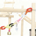 Load image into Gallery viewer, Parrot Play Stand, 95 cm Wooden Bird Playground with Ladders, Chain Toy, Stainless Steel Cups and Tray, Bird Cage Accessories for Parakeets, Cockatiels, Finches, Lovebirds, Budgie