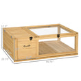 Load image into Gallery viewer, PawHut Wooden Tortoise House Indoor Turtle Habitat Enclosure Outdoor Reptile Cage for Lizards, Geckos, Yellow
