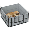 Load image into Gallery viewer, Whelping Box for Dogs and Puppies, 4 Panel Whelping Pen with Washable Whelping Pad, Wind-Resistant Cloth, Lockable Door, Dog Playpen for Small and Medium Breeds, 122 x 122 x 60cm