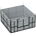 Load image into Gallery viewer, Whelping Box for Dogs and Puppies, 4 Panel Whelping Pen with Washable Whelping Pad, Wind-Resistant Cloth, Lockable Door, Dog Playpen for Small and Medium Breeds, 122 x 122 x 60cm