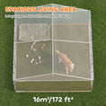 Charger l'image dans la visionneuse de la galerie, Extra Large Outdoor Dog Kennel Dog Run with Waterproof & UV Resistant Cover, Double Secure Locks, for Small and Medium Sized Dogs, 13.1' x 13.1' x 6.6', Silver