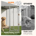 Charger l'image dans la visionneuse de la galerie, Extra Large Outdoor Dog Kennel Dog Run with Waterproof & UV Resistant Cover, Double Secure Locks, for Small and Medium Sized Dogs, 13.1' x 13.1' x 6.6', Silver