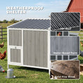 Load image into Gallery viewer, Chicken Coop, Wooden Chicken House for 4-6 Hens, Outdoor Hen House with Nesting Box, Pull-Out Tray and Weatherproof Roof, Poultry Hutch for Backyard, 48" x 39" x 40", Gray
