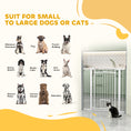 Load image into Gallery viewer, Dog Gate, Walk Through Pet Gate with Small Pet Door, Auto Close, for Doorways, House, Stair, 2 Extension Kits, Pressure Mount Kit, 30"-41" W x 42" H