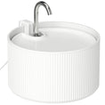 Load image into Gallery viewer, Ceramic Cat Water Fountain, 2.2L/74oz Pet Water Fountain with Ultra-Quiet Pump, 4-Layer Filtration, Faucet, for Cats and Dogs, Easy to Clean, White