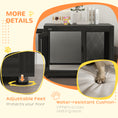 Load image into Gallery viewer, 37in Dog Crate Furniture with Cushion, Indoor Pet Kennel End Table with 2 Doors, for Large Dogs, Black