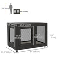 Load image into Gallery viewer, 37in Dog Crate Furniture with Cushion, Indoor Pet Kennel End Table with 2 Doors, for Large Dogs, Black