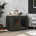 Load image into Gallery viewer, 37in Dog Crate Furniture with Cushion, Indoor Pet Kennel End Table with 2 Doors, for Large Dogs, Black