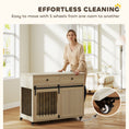 Load image into Gallery viewer, Dog Crate Furniture on Wheels, Dog Cage with 2 Drawers, Sliding Door, Indoor Kennel End Side Table for Medium Large Breeds, Oak Tone