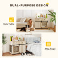 Load image into Gallery viewer, Dog Crate Furniture on Wheels, Dog Cage with 2 Drawers, Sliding Door, Indoor Kennel End Side Table for Medium Large Breeds, Oak Tone