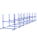 Load image into Gallery viewer, PawHut 8 Piece Dog Agility Training Equipment for Dog Agility Course with Adjustable Height Jump Bars, Included Carry Bag, & Displacing Top Bar, Blue