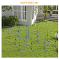 Load image into Gallery viewer, PawHut 8 Piece Dog Agility Training Equipment for Dog Agility Course with Adjustable Height Jump Bars, Included Carry Bag, & Displacing Top Bar, Blue