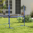 Load image into Gallery viewer, PawHut 8 Piece Dog Agility Training Equipment for Dog Agility Course with Adjustable Height Jump Bars, Included Carry Bag, & Displacing Top Bar, Blue