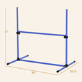 Load image into Gallery viewer, PawHut 8 Piece Dog Agility Training Equipment for Dog Agility Course with Adjustable Height Jump Bars, Included Carry Bag, & Displacing Top Bar, Blue